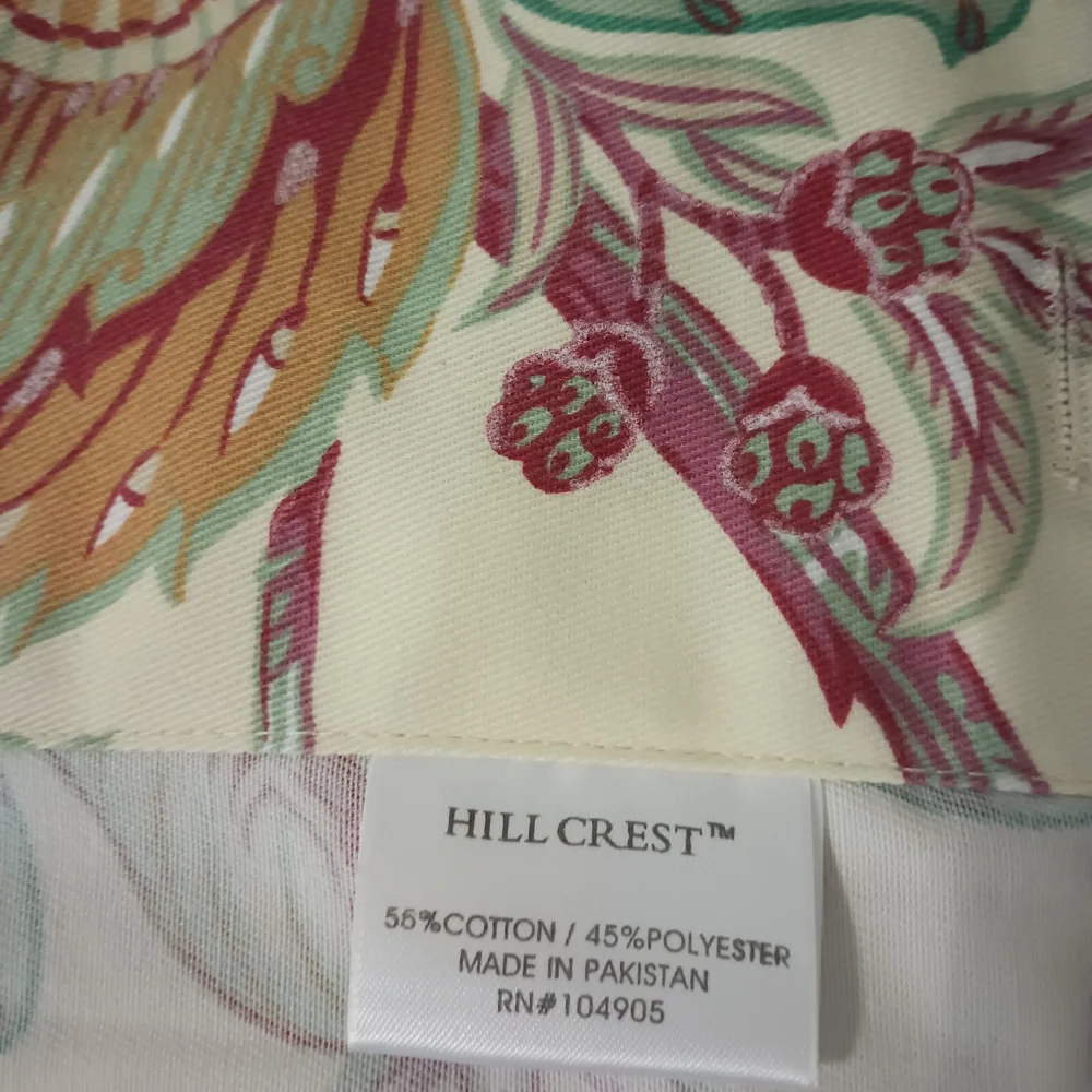 Hill Crest Floral Shower Curtain Cream Multicolor